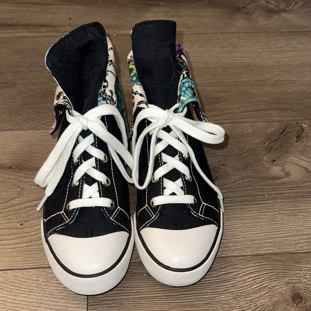 Coach Black and White High-Top Sneakers - Picture 7 of 8